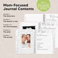 KeaBabies Pregnancy Journal, Announcements, 80 Pages Hard Cover Book For Mom To Be Gift