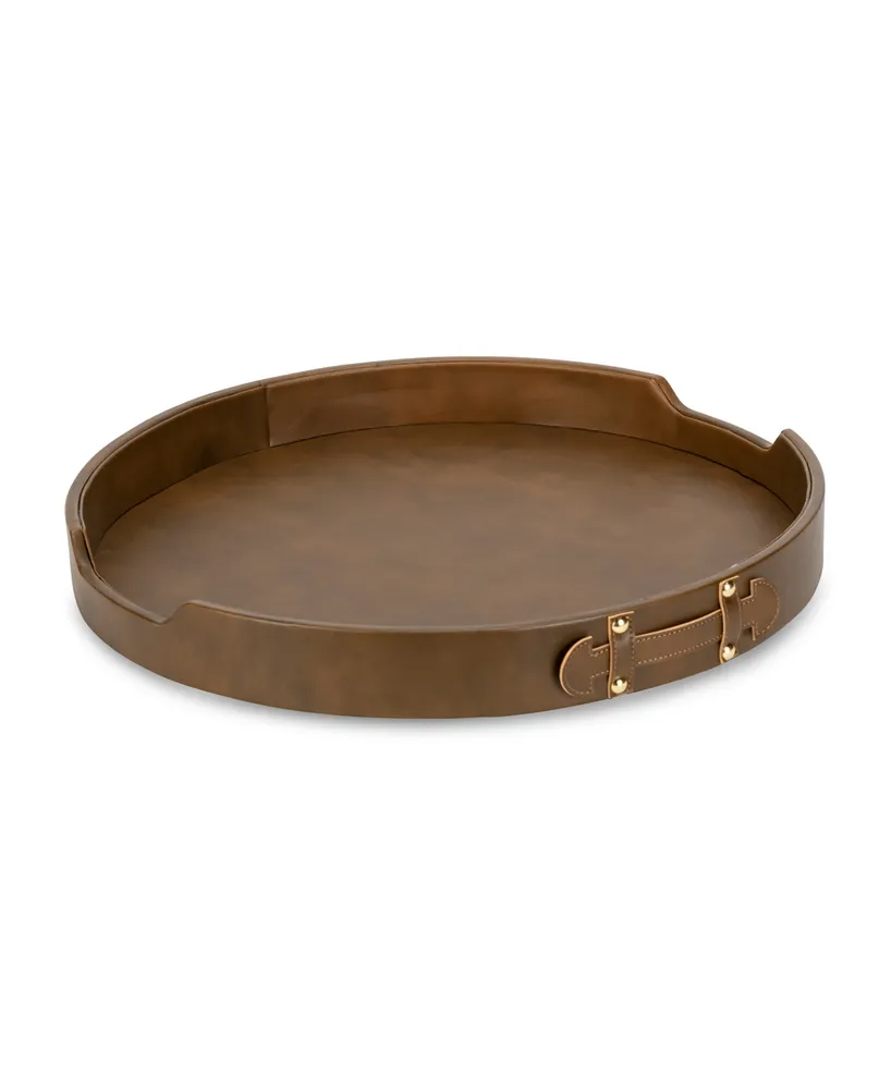 Dark Brown Round Tray