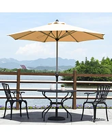 9' Patio Market Umbrella Table Aluminum Crank