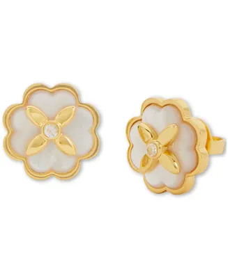 Kate Spade New York Gold-Tone Heritage Bloom Mother-of-Pearl Stud Earrings
