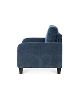 Everly Blue Velvet Loveseat