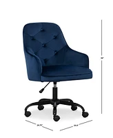 Sawyer Navy Blue Velvet Task Chair