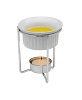 Maine Man Set of 2 Ceramic Butter Warmer Ramekins with Chrome-Plated Steel Wire, 3-Ounce Capacity