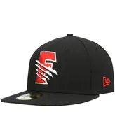 Men's New Era Black Fresno Grizzlies Authentic Collection Road 59FIFTY Fitted Hat