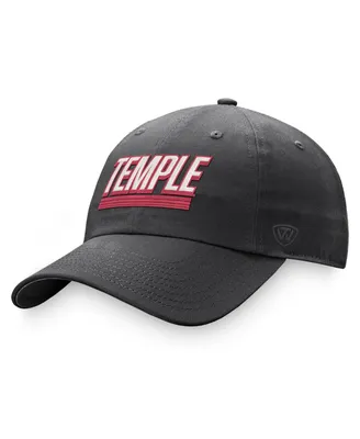 Men's Top of the World Charcoal Temple Owls Slice Adjustable Hat