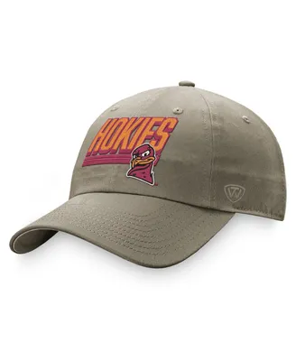 Men's Top of the World Khaki Virginia Tech Hokies Slice Adjustable Hat