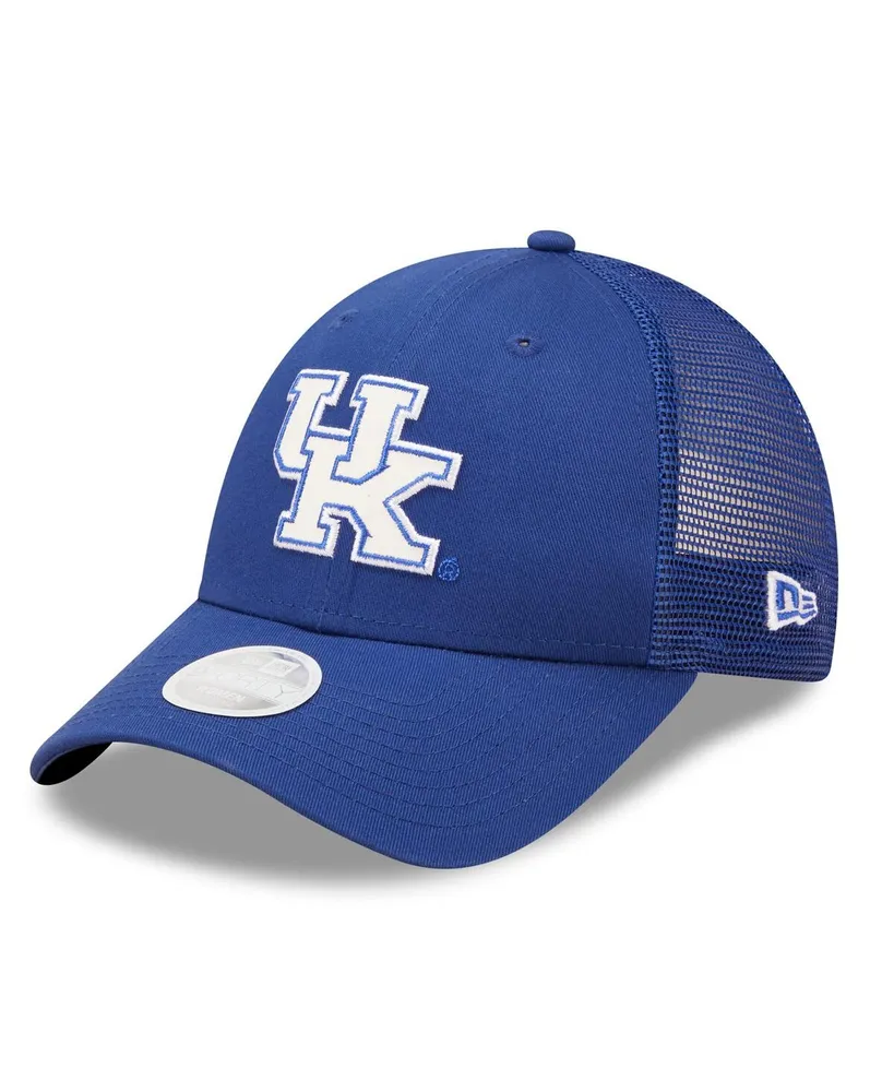 Women's New Era Blue Kentucky Wildcats 9FORTY Logo Spark Trucker Snapback Hat