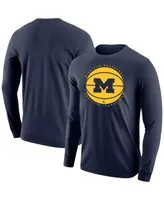 Men's Jordan Navy Michigan Wolverines Basketball Long Sleeve T-shirt