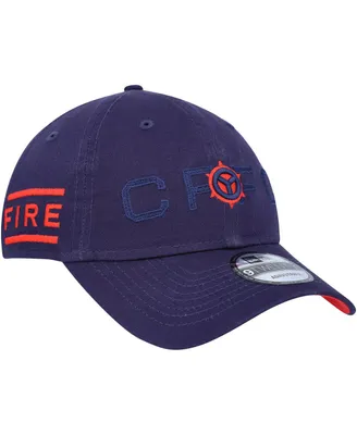 Men's New Era Navy Chicago Fire Kick Off 9TWENTY Adjustable Hat