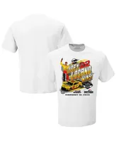 Men's Checkered Flag Sports White Joey Logano 2023 Bluegreen Vacations Duel 1 Race Winner T-shirt