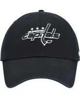 Men's '47 Brand Black Washington Capitals Clean Up Adjustable Hat