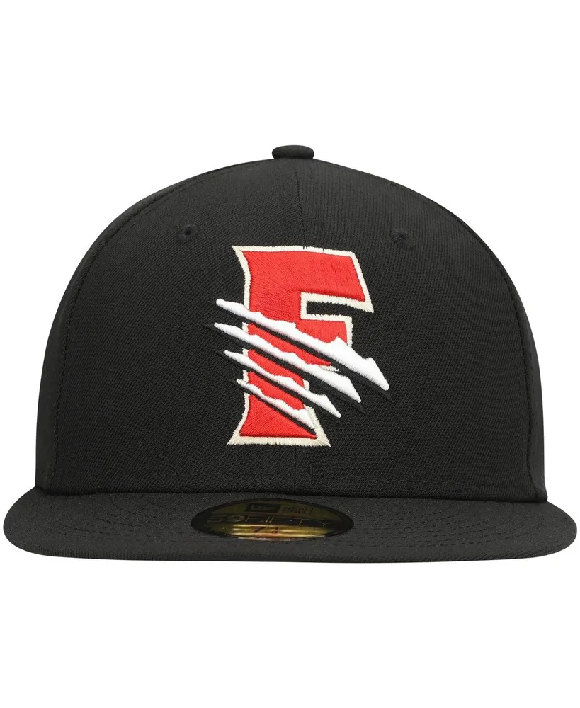 Men's New Era Black Fresno Grizzlies Authentic Collection Road 59FIFTY Fitted Hat