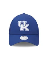 Women's New Era Blue Kentucky Wildcats 9FORTY Logo Spark Trucker Snapback Hat