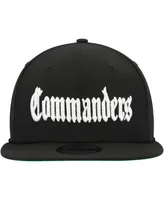 Men's New Era Black Washington Commanders Gothic Script 9FIFTY Snapback Hat