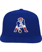 Big Boys and Girls Mitchell & Ness Royal New England Patriots Gridiron Classics Ground Snapback Hat