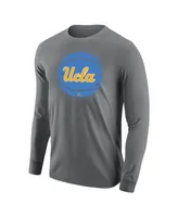 Men's Jordan Gray Ucla Bruins Basketball Long Sleeve T-shirt