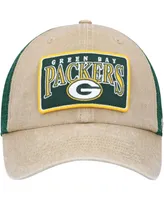 Men's '47 Brand Khaki Green Bay Packers Dial Trucker Clean Up Snapback Hat