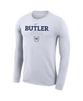 Men's and Women's Nike White Butler Bulldogs 2023 On Court Bench Long Sleeve T-shirt