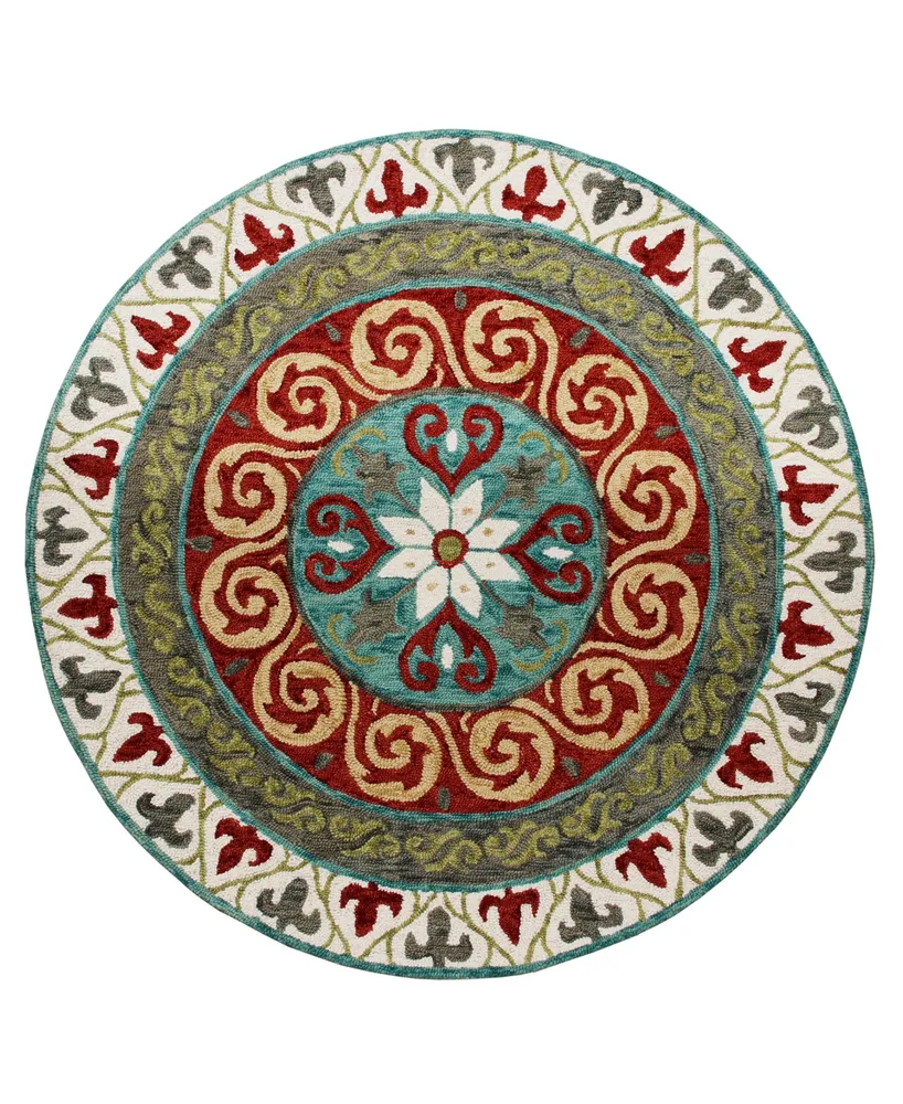 Lr Home Valentin VLNTA03568 5' x 5' Round Area Rug