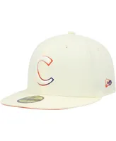 Men's New Era White Clemson Tigers Chrome Color Dim 59FIFTY Fitted Hat