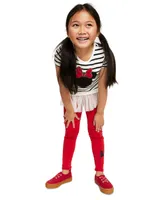 Disney Little Girls 2-Pc. Minnie Mouse Silhouette Top & Leggings Set