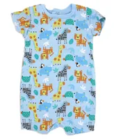 Lily & Jack Baby Boys Safari Short Sleeved Romper and Shoes, 2 Piece Set