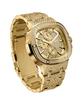 Jbw Men's Heist Platinum Series 18k Gold-plated Stainless Steel Watch, 47.5mm