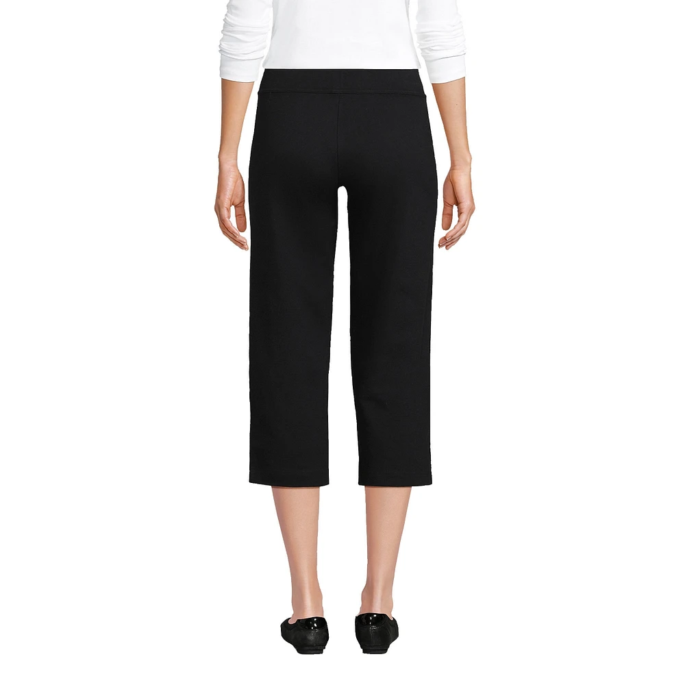 Lands' End Women's Tall Starfish Mid Rise Pull On Crop Pants