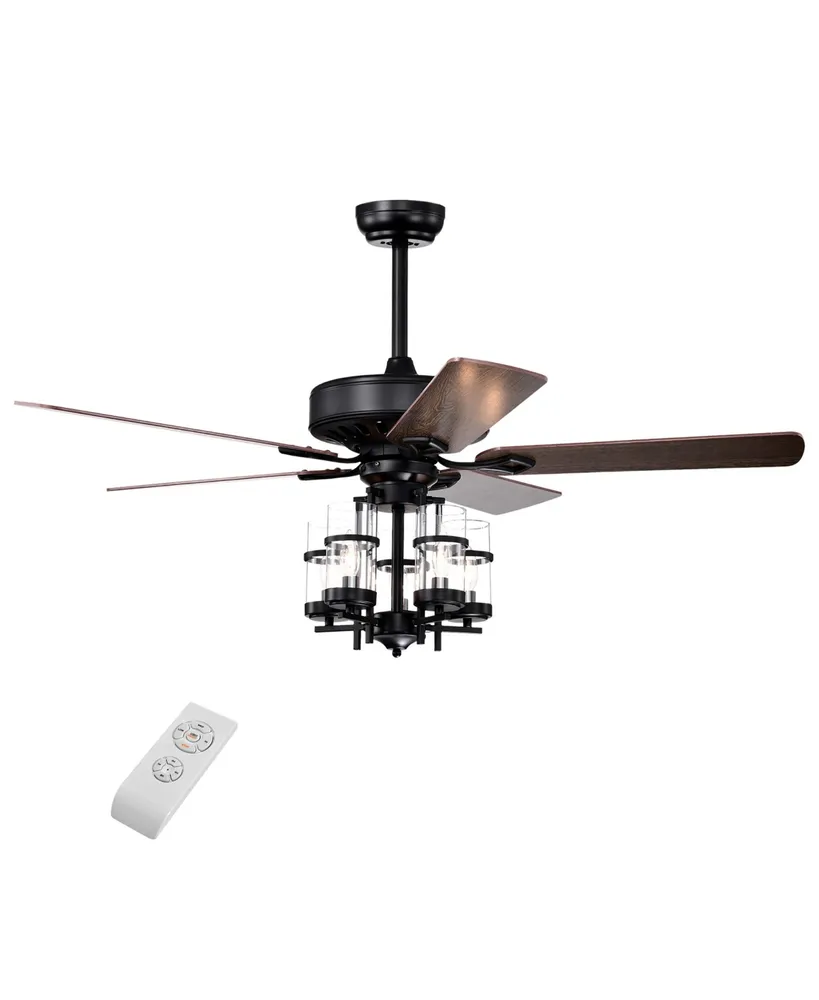 Costway 50'' Ceiling Fan with Light Classic Ceiling Fan Lamp w/Noiseless Reversible Motor