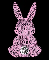 La Pop Art Men's Easter Rabbit Word Long Sleeve T-shirt
