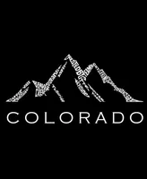 La Pop Art Men's Colorado Ski Towns Word Long Sleeve T-shirt