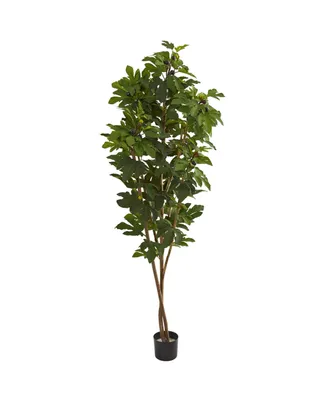 Nearly Natural 81" Fig Artificial Tree