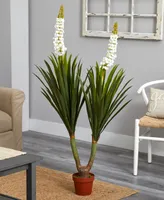 Nearly Natural 57" Flowering Yucca Plant