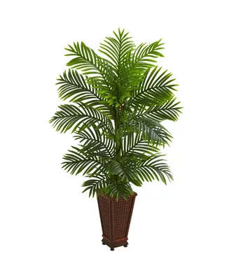 Nearly Natural 5' Kentia Palm Artificial Tree in Decorative Planter