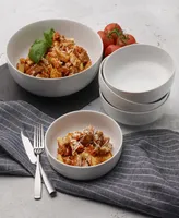 Fitz and Floyd Everyday Whiteware Pasta Bowls 5 Piece Set