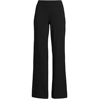 Lands' End Women's Starfish Mid Rise Wide Leg Pull On Pants