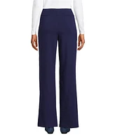 Lands' End Women's Starfish Mid Rise Wide Leg Pull On Pants