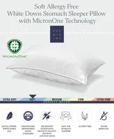 Ella Jayne White Down Soft Pillow, with MicronOne Technology, Dust Mite, Bedbug, and Allergen-Free Shell