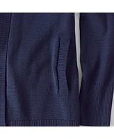 Lands' End Plus Size Cotton Modal Shawl Collar Cardigan Sweater