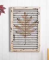 Nearly Natural Maple Leaf Window Shutter Wall Decor