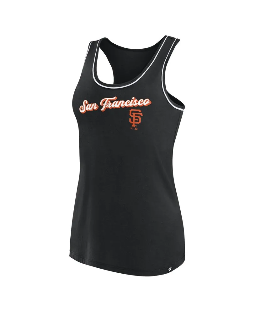 Women's Fanatics Black San Francisco Giants Wordmark Logo Racerback Tank Top