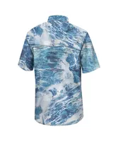Men's Colosseum Blue UConn Huskies Realtree Aspect Charter Full-Button Fishing Shirt