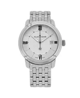 Alexander Men's Macedon Silver-tone Stainless Steel , Silver-Tone Dial , 40mm Round Watch