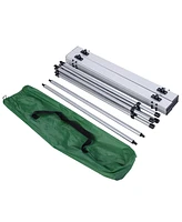 Costway Roll Up Portable Folding Camping Square Aluminum Picnic Table