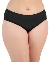 Becca Etc Plus Color Code Side-Shirred Hipster Bikini Bottoms