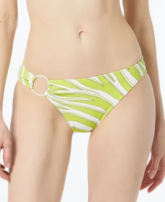 Michael Kors Women's Logo-Ring High-Leg Bikini Bottoms