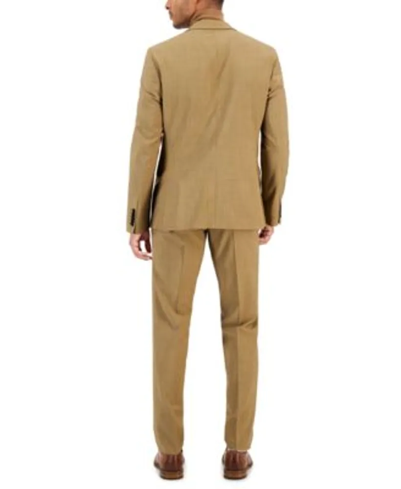 Hugo By Hugo Boss Mens Modern Fit Stretch Tan Suit Separates