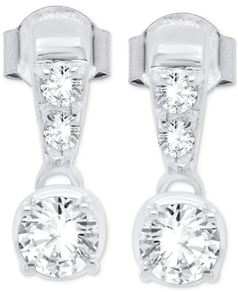 Forever Grown Diamonds Lab-Created Diamond Drop Earrings (1/4 ct. t.w.) in Sterling Silver