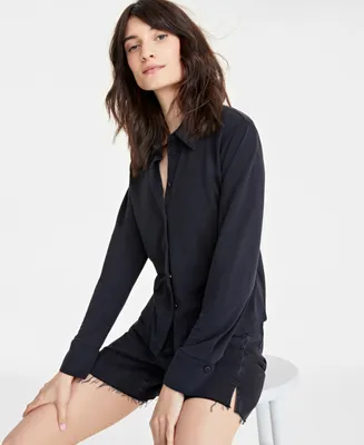 On 34th Women's Long-Sleeve Knit Shirt, Created for Macy's