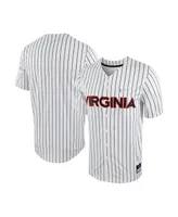 Men's Nike White, Navy Virginia Cavaliers Pinstripe Replica Full-Button Baseball Jersey